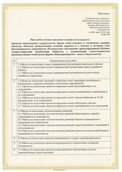 Приложение к Свидетельству ООО ПТФ ``ПИЩЕПРОМПРОЕКТ``